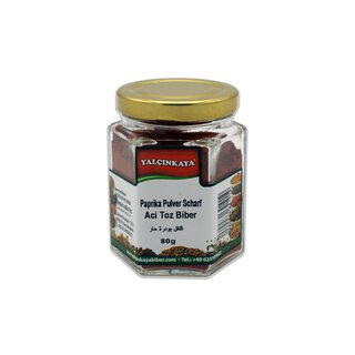 Paprika Scharf (Pulver) - 80g - Glas