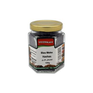 Blau Mohn (ganze Samen Backmohn) - 90g - Glas