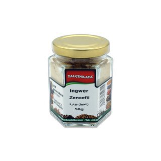 Ingwer Wurzel (Pulver) - 50g - Glas