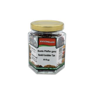 Bunter Pfeffer (ganze Samen) - 85g - Glas