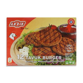 Leziz - 12er Burger Hähnchen - 840g
